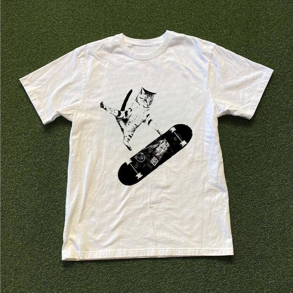 Skater Cat Graphic Tee